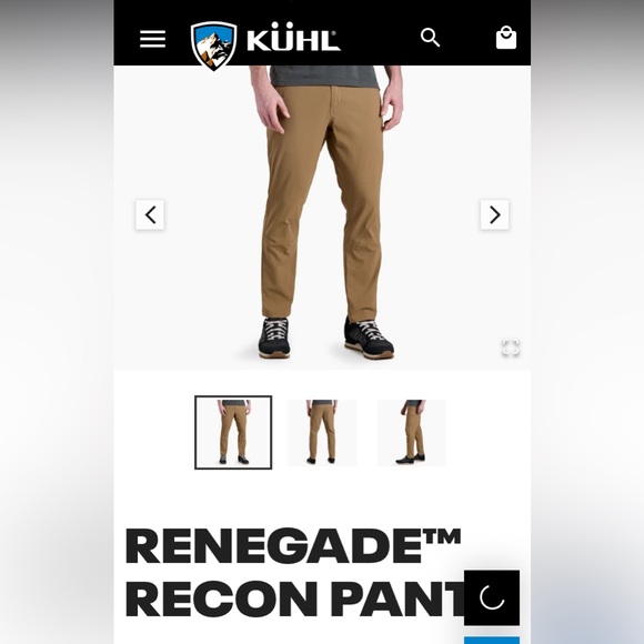 Kuhl Renegade Recon Pants Tapered Fit 34x30 - Picture 1 of 4